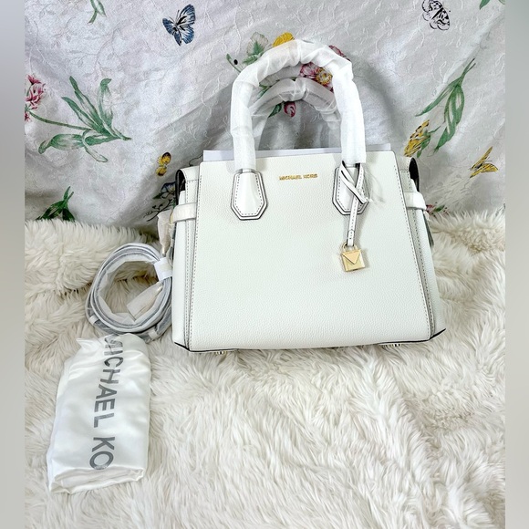 Micheal Kors women’s Mercer Belted MD satchel leather tote bag crossbody purse 🎁 - Picture 1 of 8